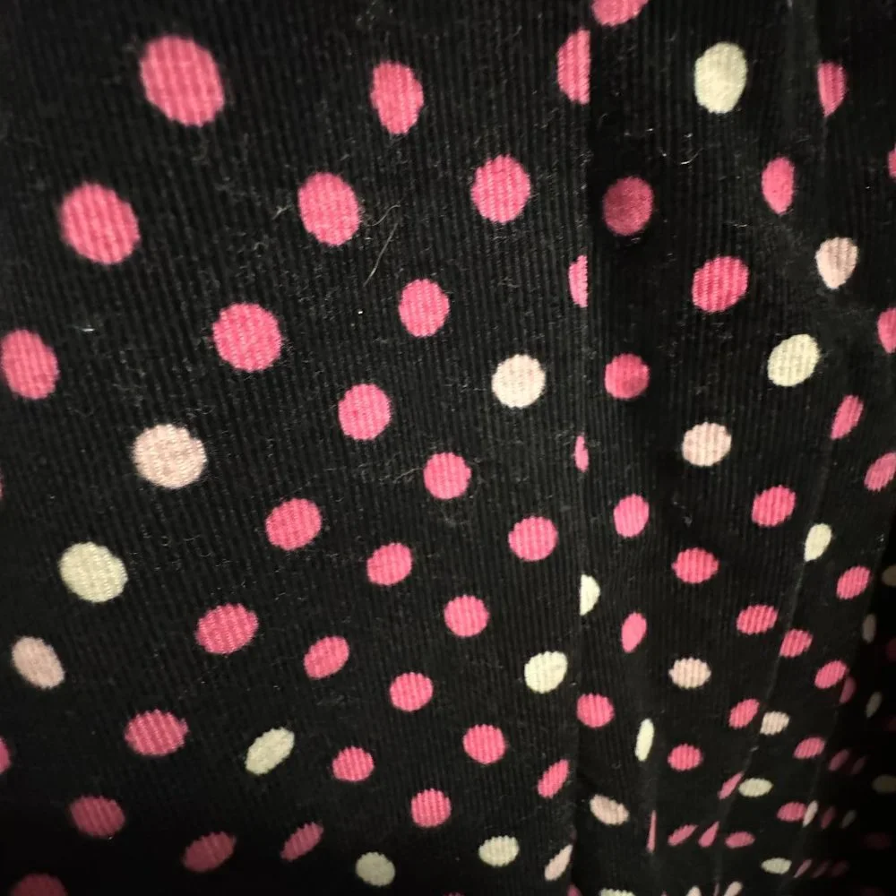 Bonnie Jean size 6X  polka dot jumper  light corduroy dress with dainty bow